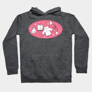 Winter weather snow lover cartoon illustration Hoodie